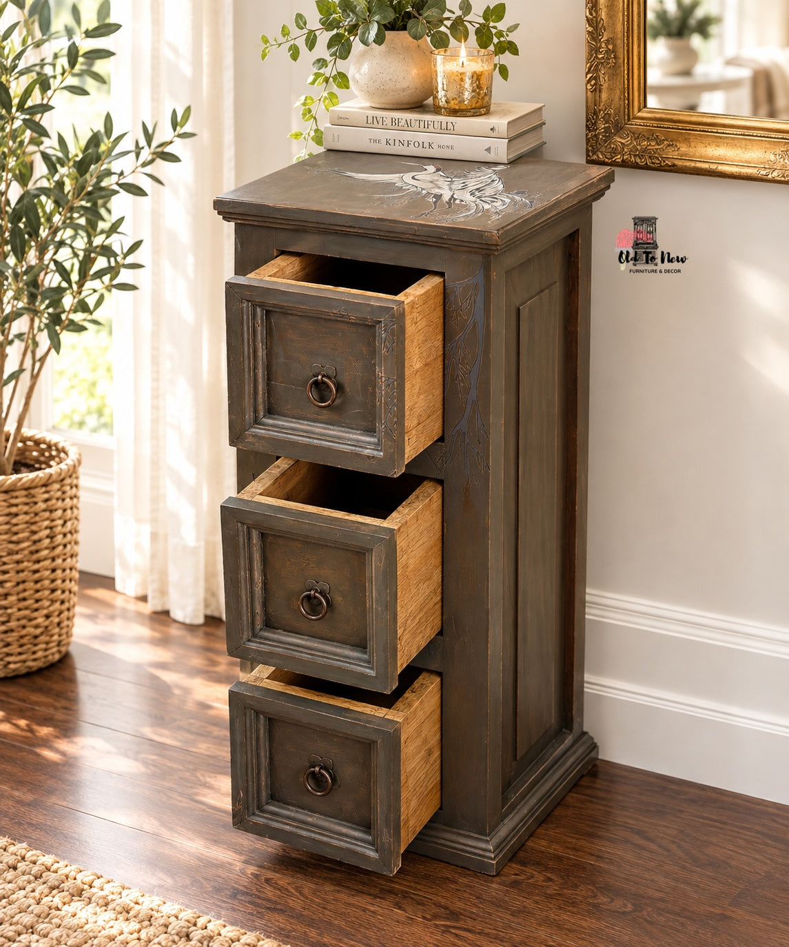 Vintage Three-Drawer Cabinet, One-of-a-Kind Character
