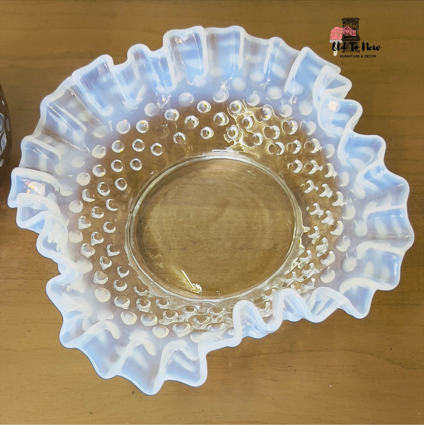 Fenton Opalescent Hobnail Candy Dish; Old to New Furniture & Decor