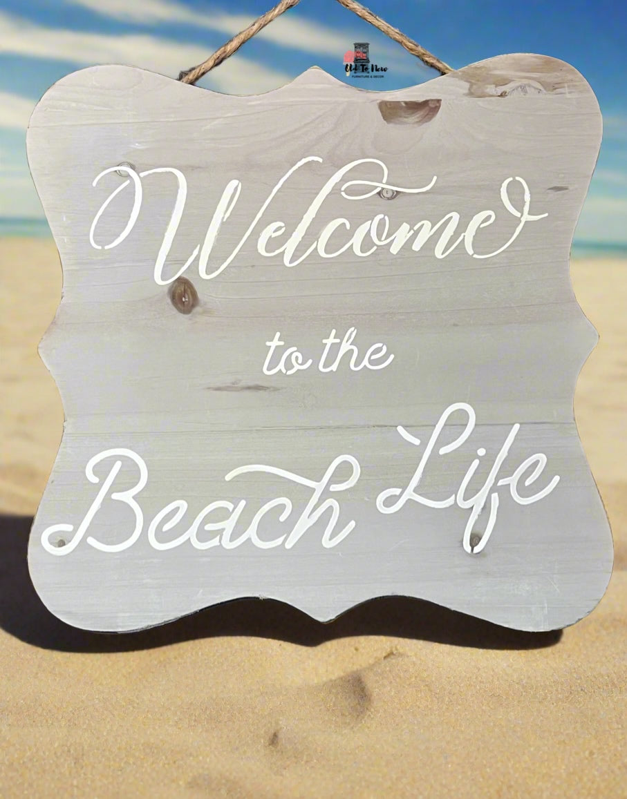 Beach Life Woden Wall Hanging Home Decor, Cottage Decor, Lake House Decor, Beach Signs