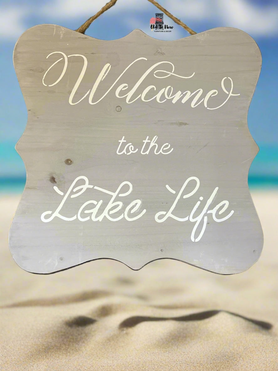 Lake Life Woden Wall Hanging Home Decor, Cottage Decor, Lake House Decor, Beach Signs