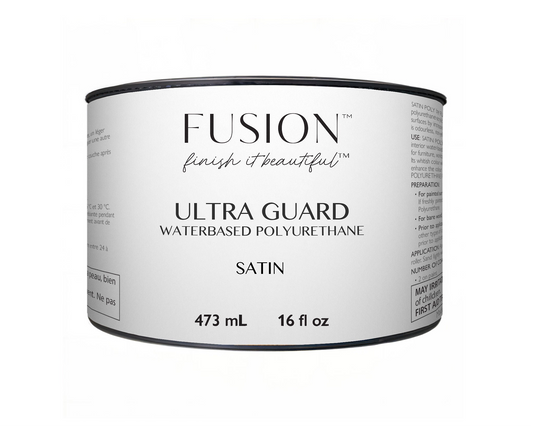 Ultra Guard Waterbased Polyurethane Satin Finish 473 ml. Fusion Mineral Paint, Old to New Furniture & Decor.
