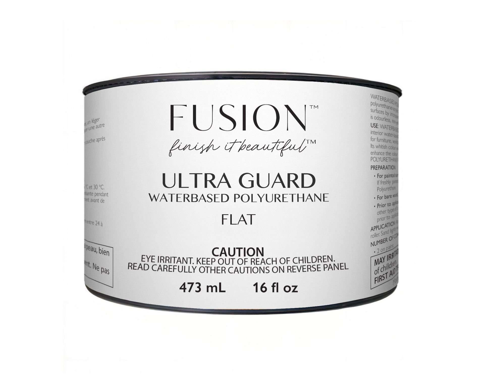 Ultra Guard Waterbased Polyurethane Flat Finish 473 ml. Fusion Mineral Paint, Old to New Furniture & Decor.
