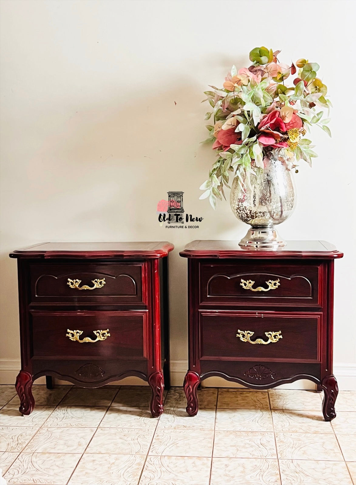 Unfinished French Provincial End Tables, Select Paint Color and Customize These Tables.