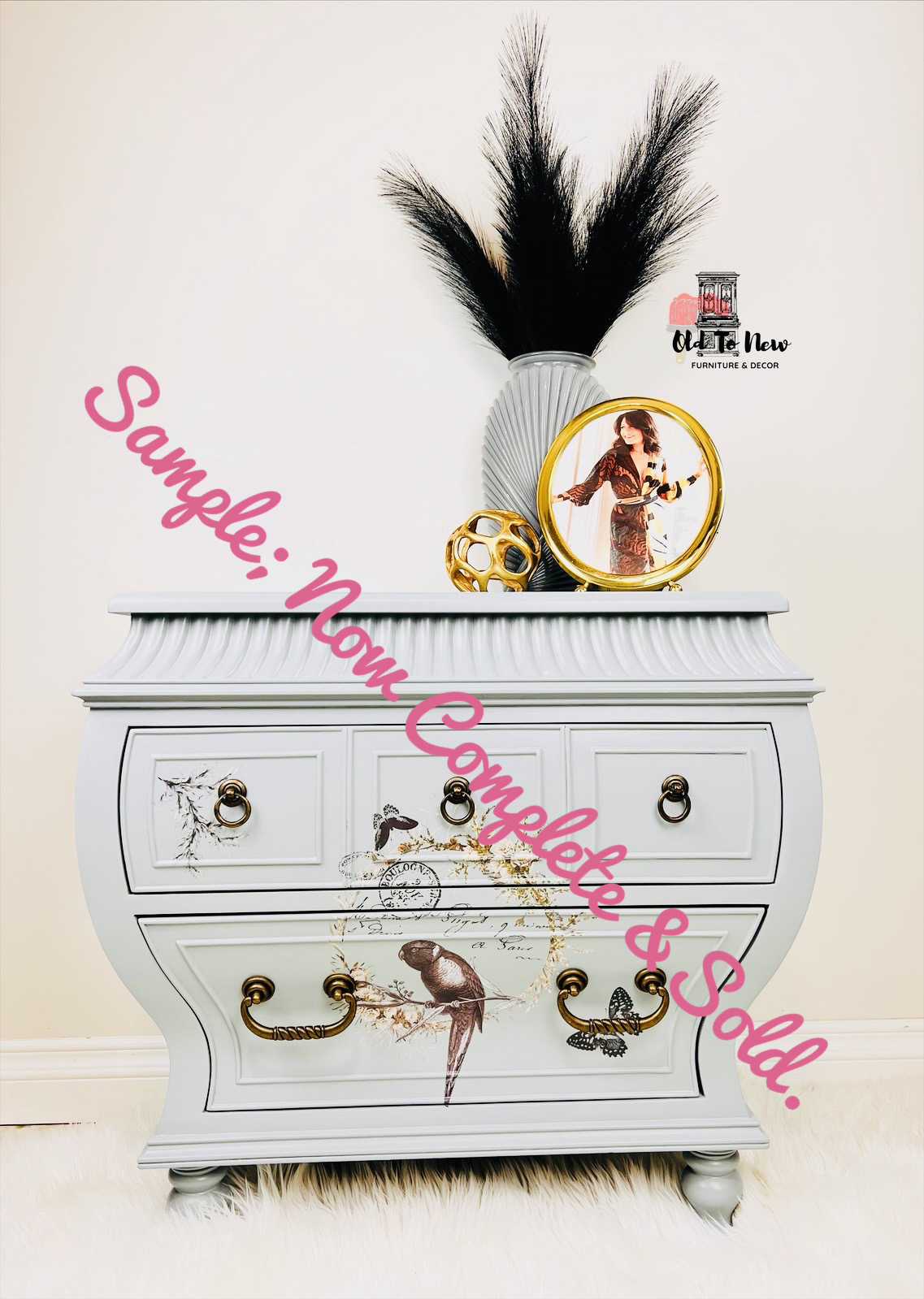 Gorgeous Antique Bombe Chest Night Stand; Choose Paint Color and Customize This End Table