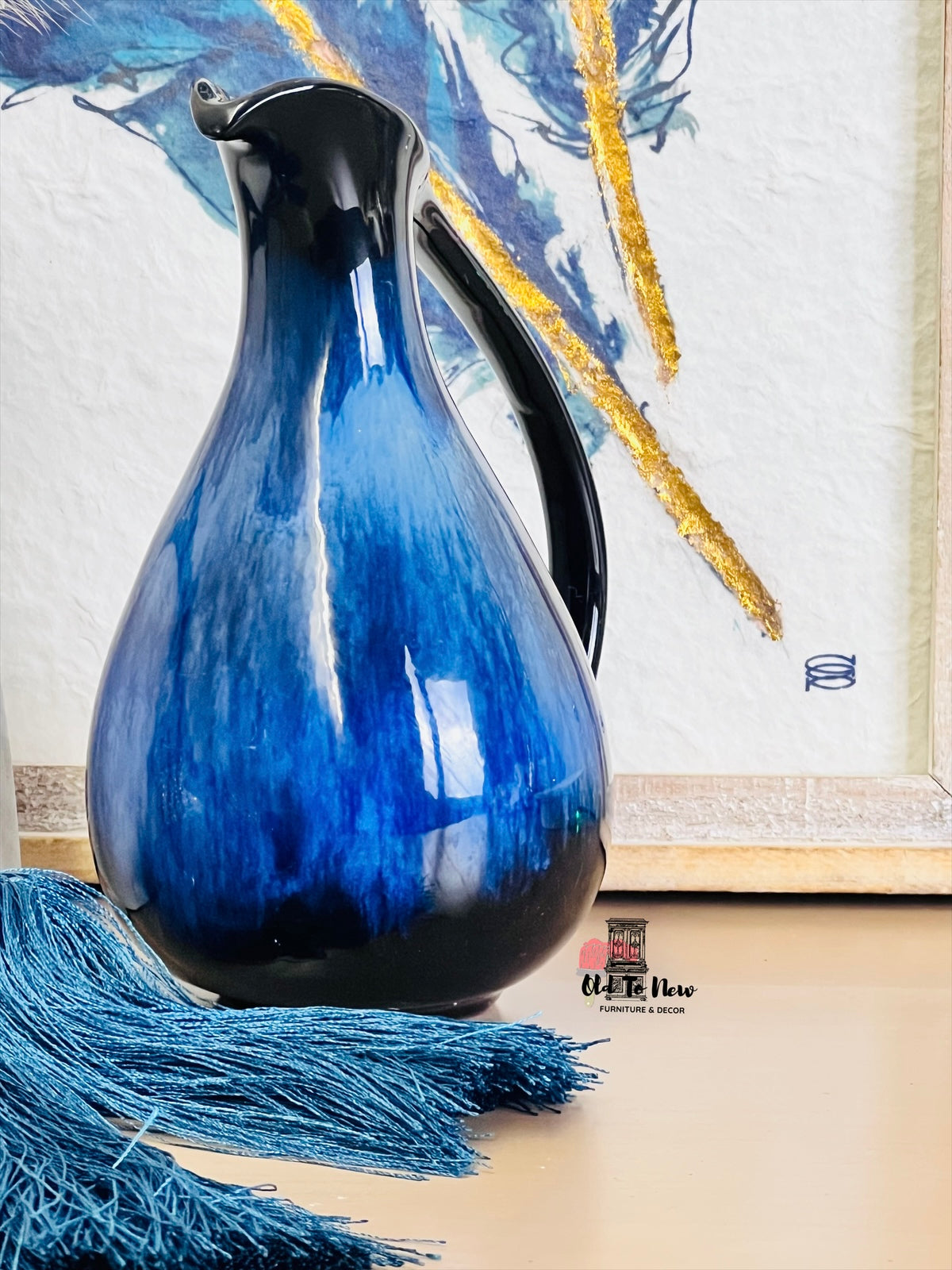 Retro Art Pitcher Blue Mountain Pottery; Old to New Furniture & Decor.. Toronto, Canada