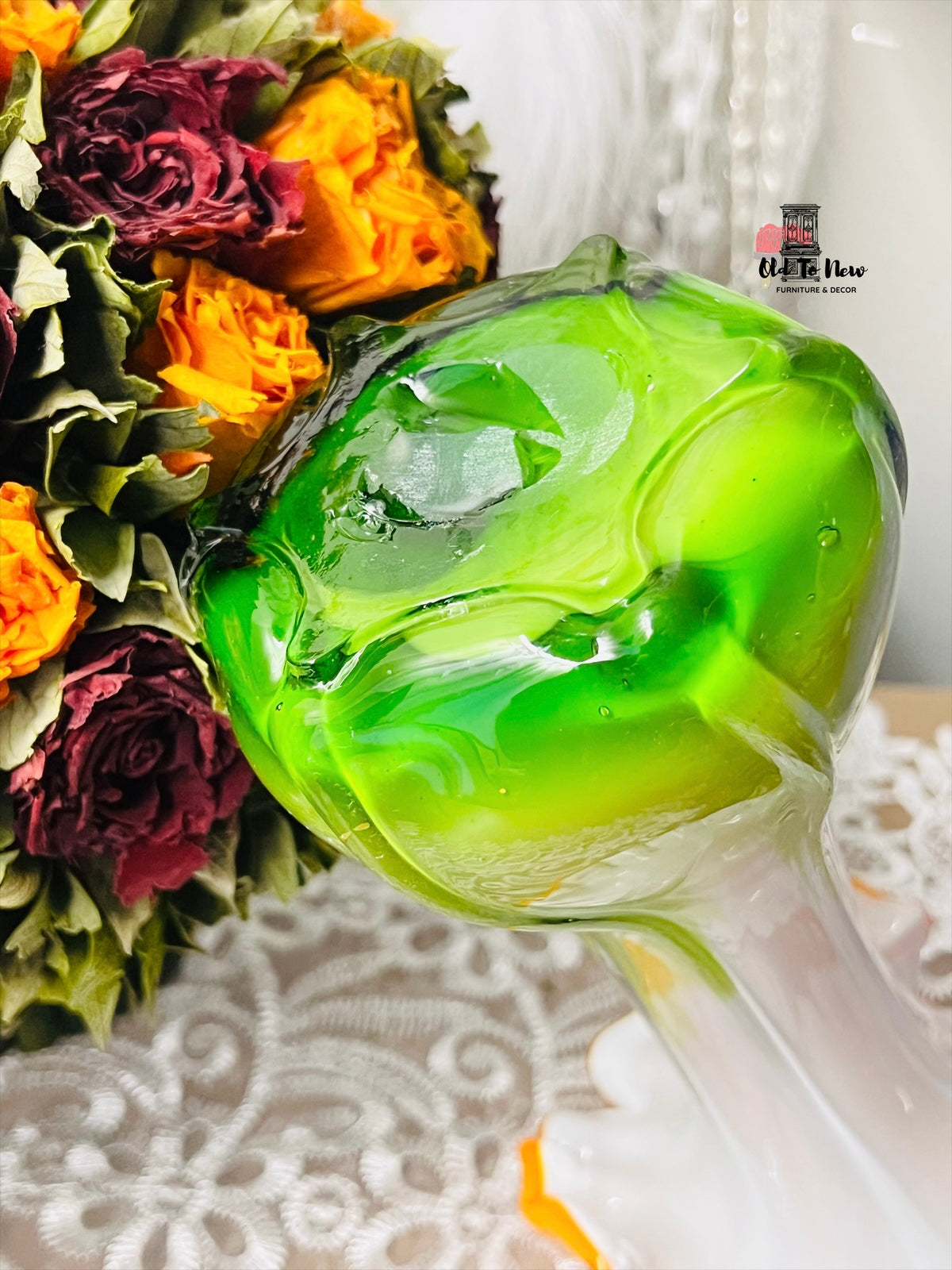 Glass Vase, Hand Blown