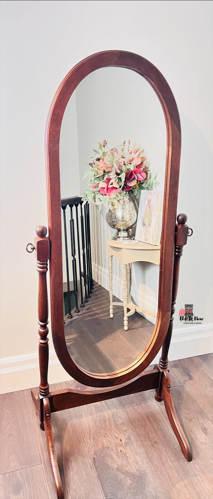Antique Cheval Dressing Mirror; Choose Paint Color and Customize This Mirror