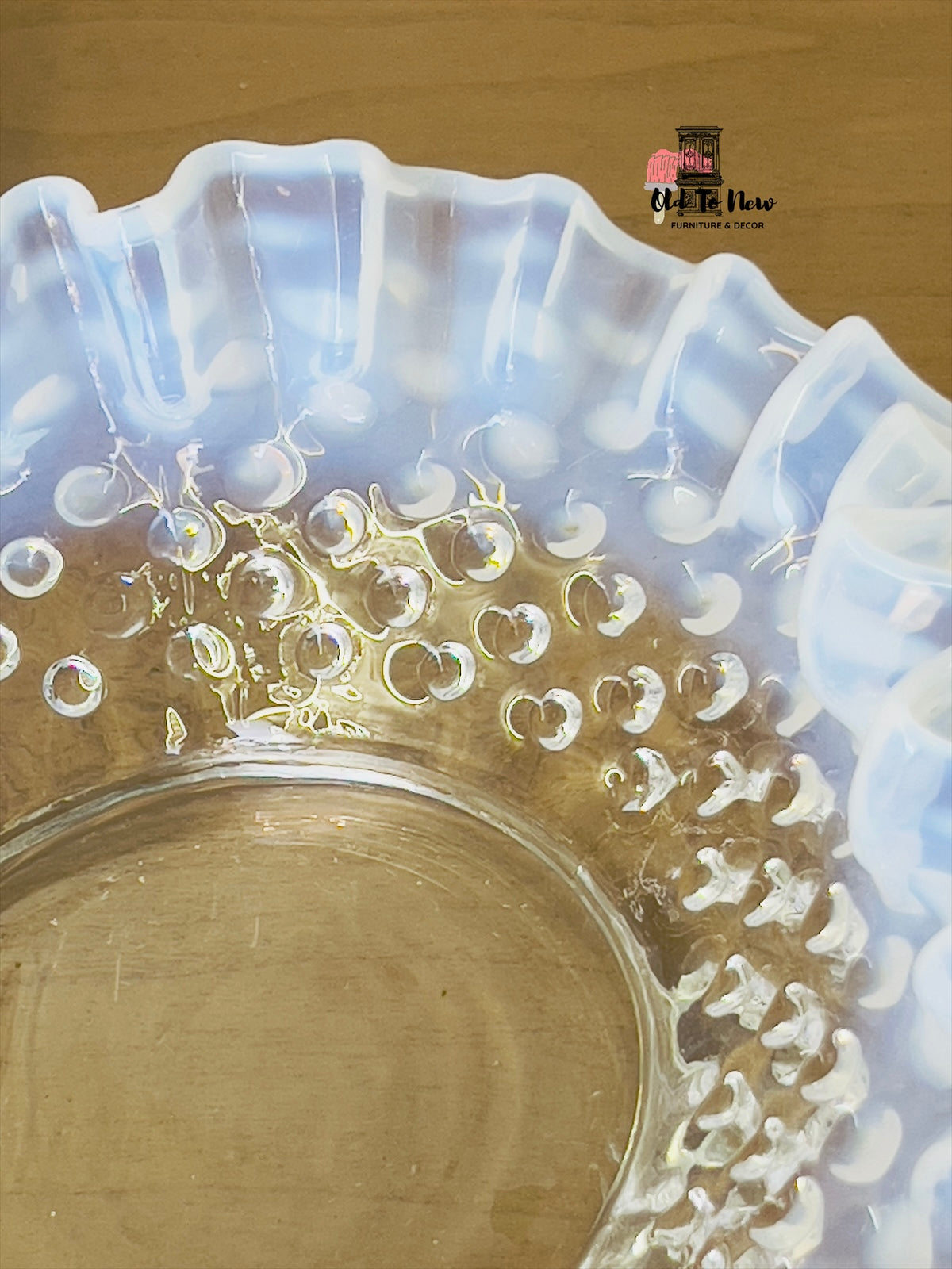 Fenton Hobnail White Candy Dish; Old to New Furniture & Decor; Toronto, Canada