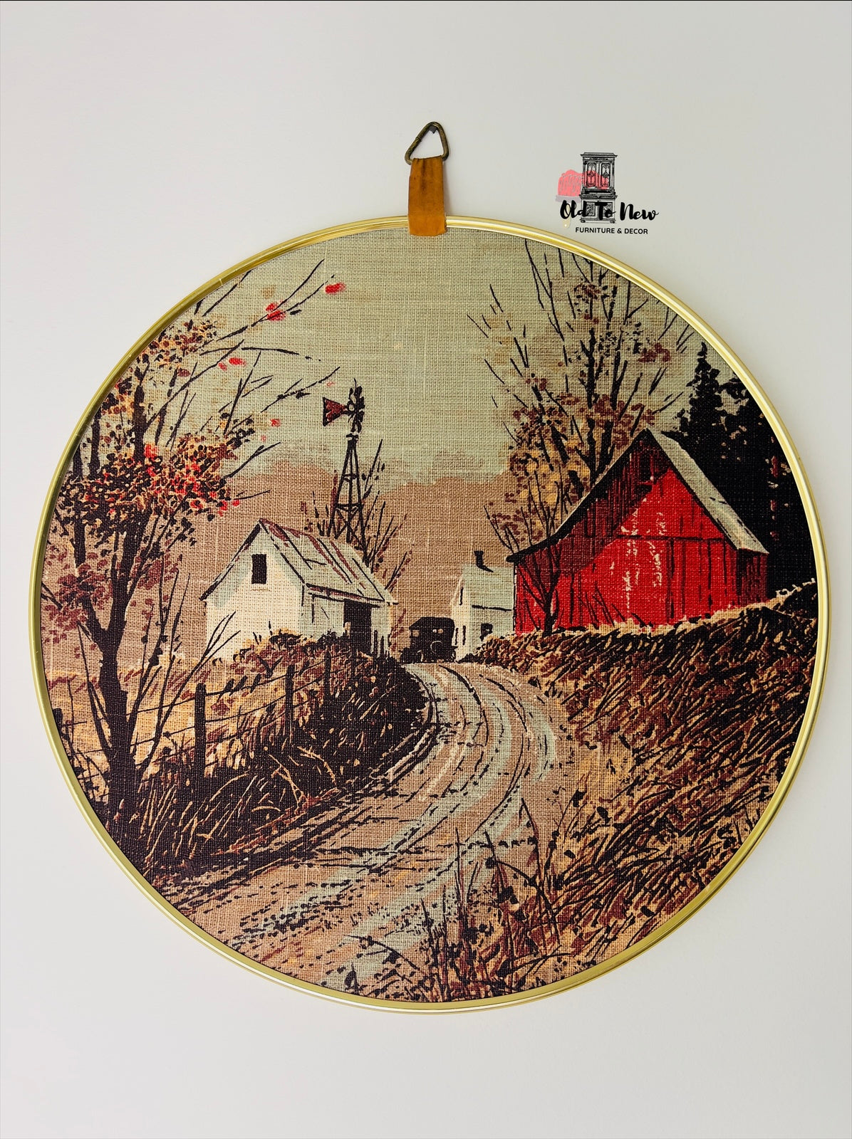 Vintage Hanging Wall Decor, Farmhouse Scenery, Old to New Furniture & Decor, Mississauga, Canada.