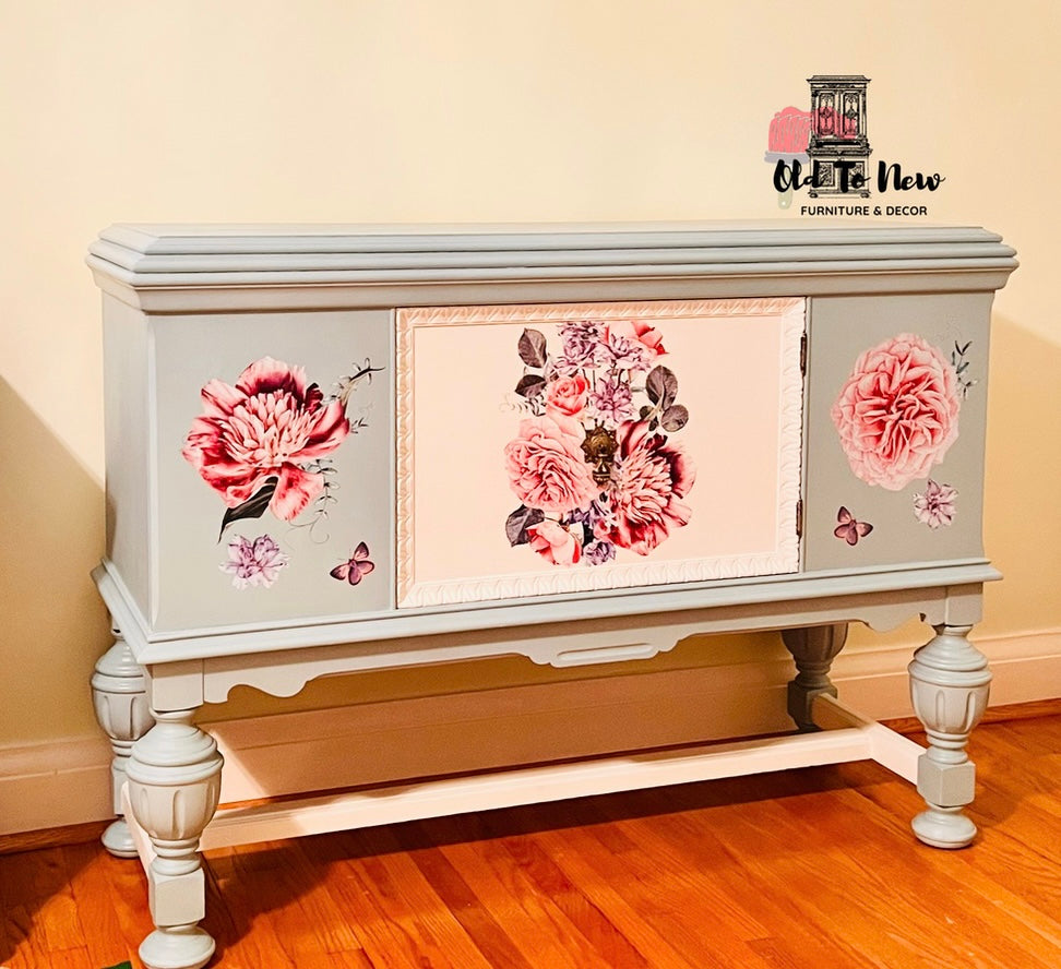 Custom Refinished Antique Jacobean Sideboard; Old to New Furniture & Decor