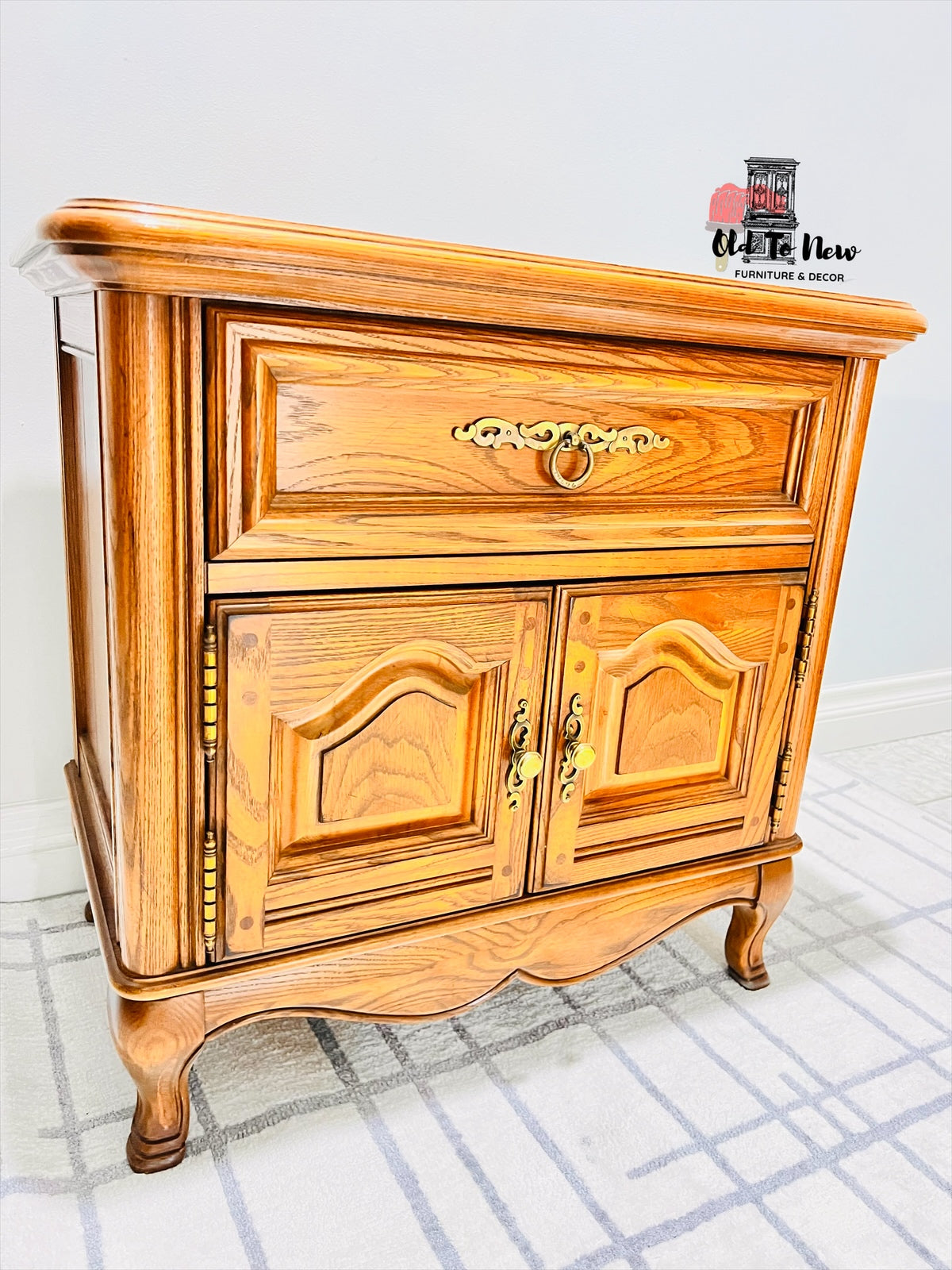 Large French Provincial Wooden End Tables