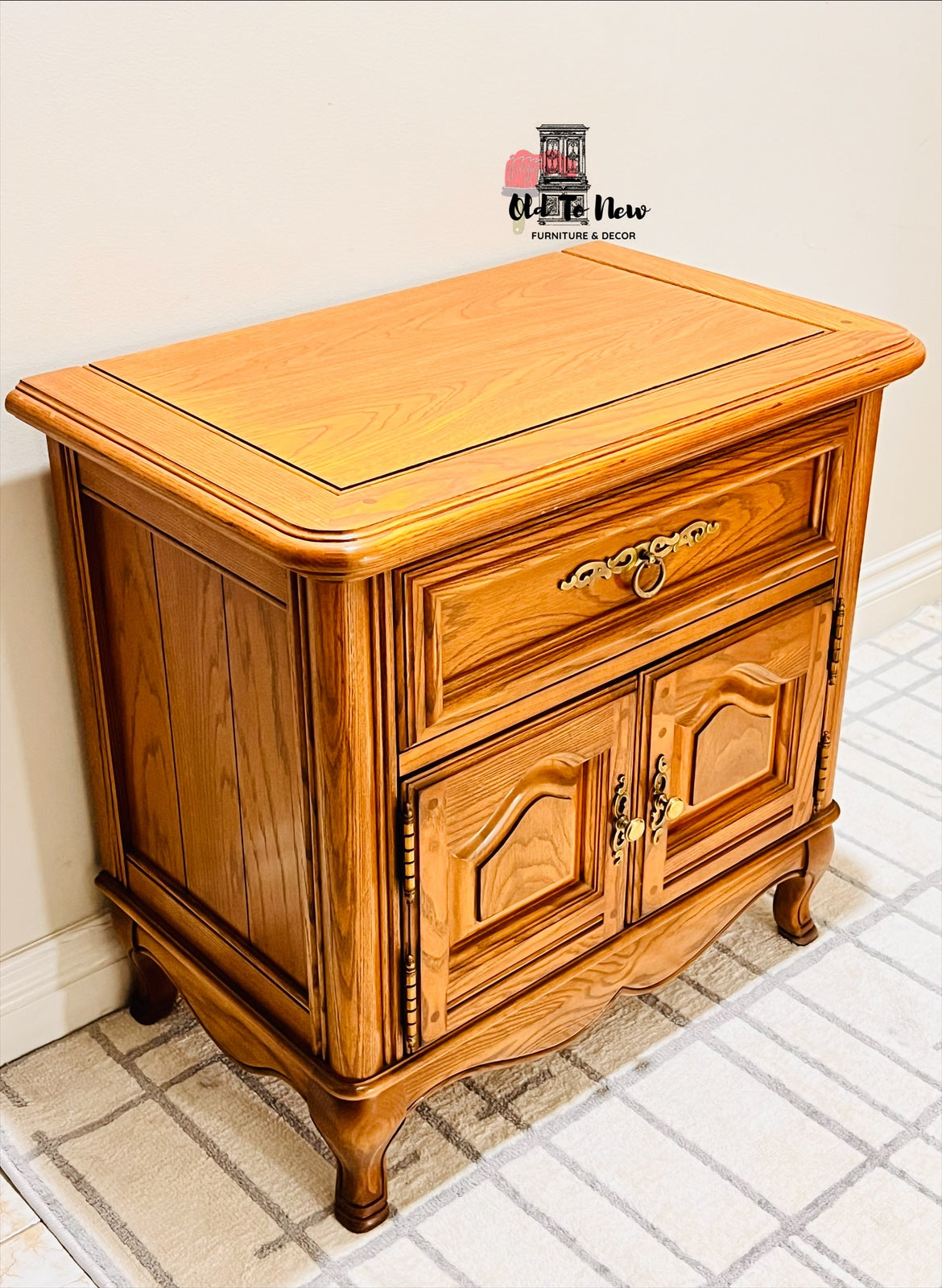 Large French Provincial Wooden End Tables