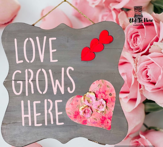 Artistic Wooden Wall Art Decor, Valentines Day Home Decor