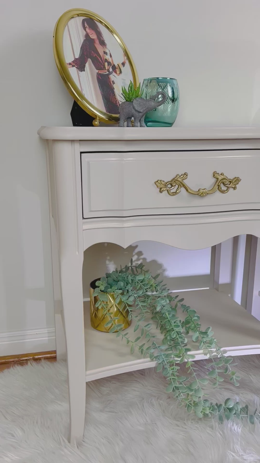 Old to New Furniture & Decor; French Provincial Beige Side Tables