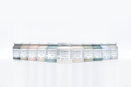 Fusion Mineral Paint Several Colors on Display.
