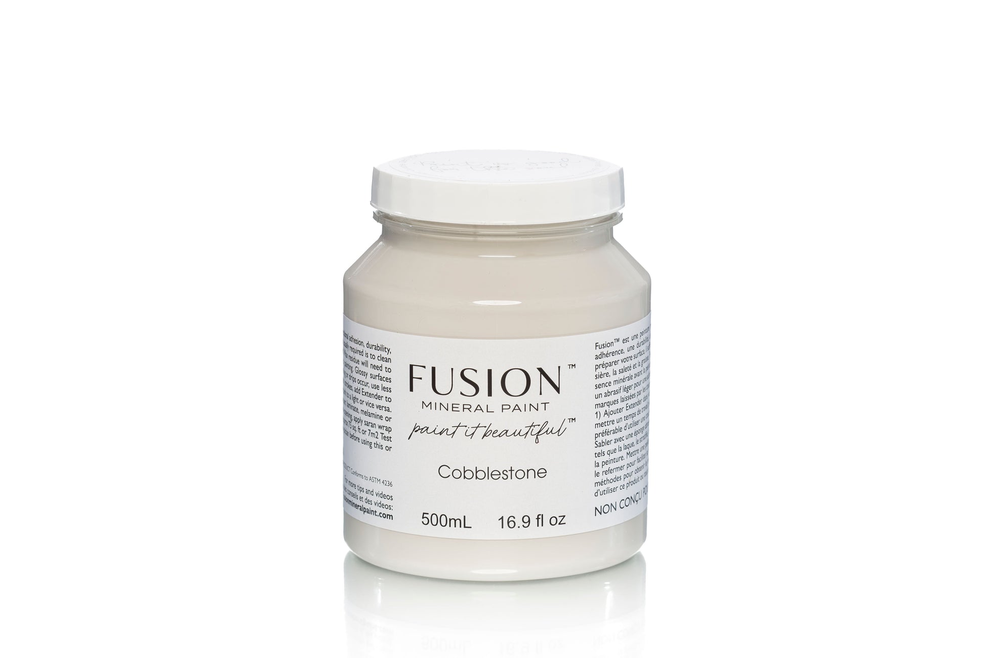 Cobblestone Fusion Mineral Paint, warm beige Paint Color| 500ml Pint Size