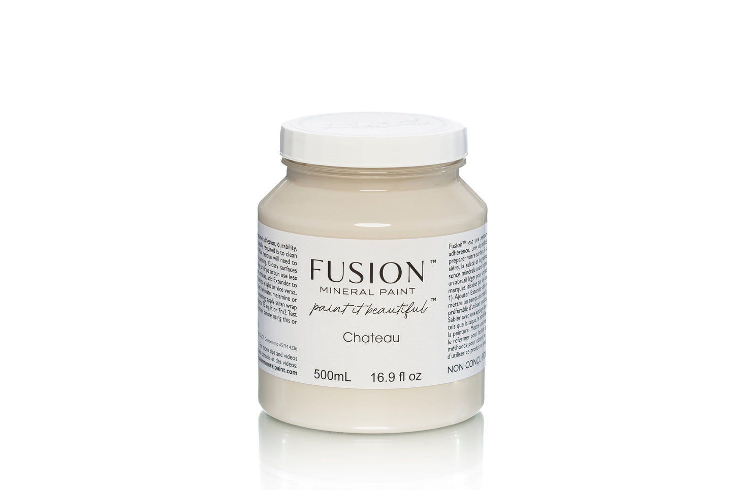Chateau Fusion Mineral Paint, Creamy Neutral Paint Color| 500ml Pint Size