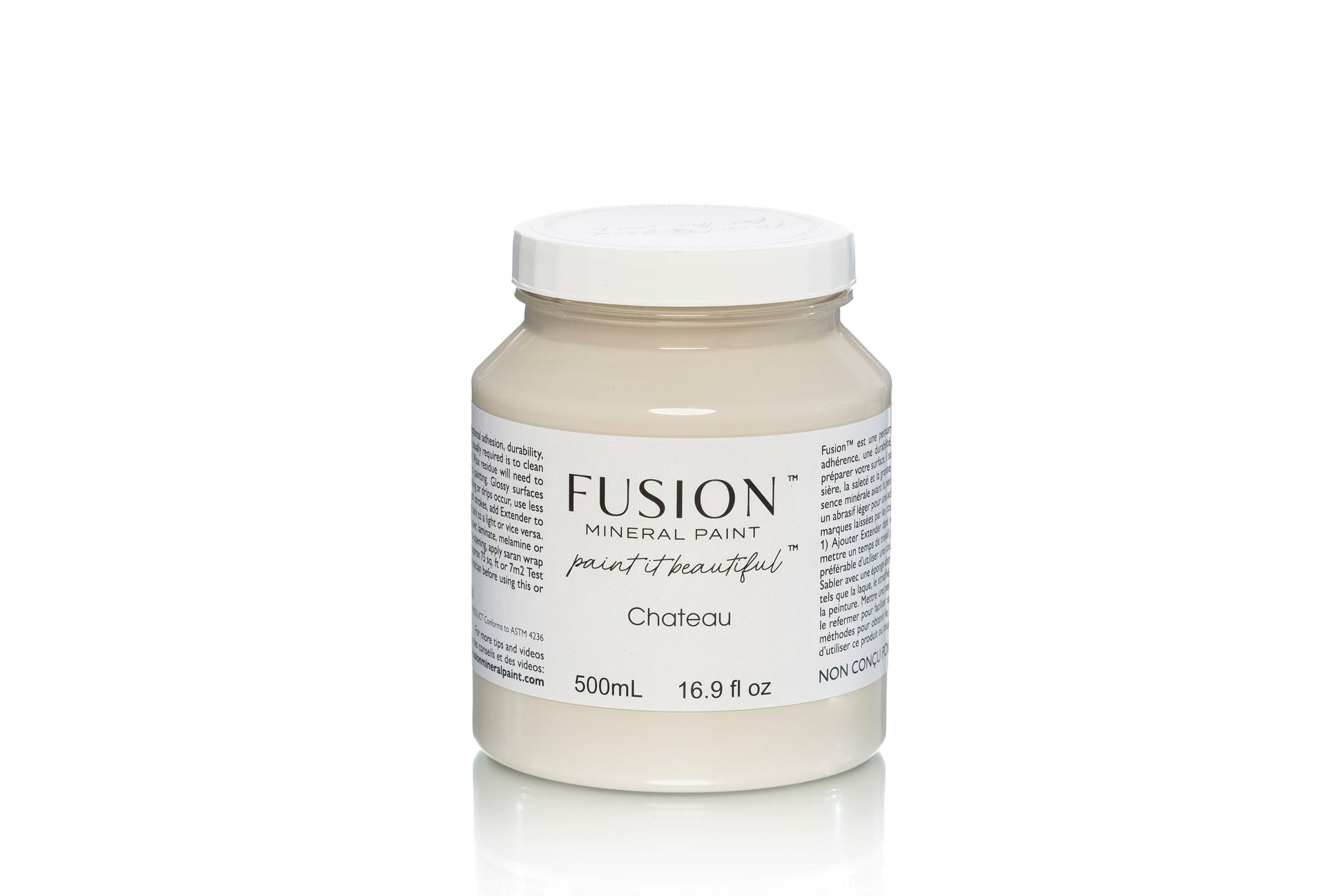Chateau Fusion Mineral Paint, Creamy Neutral Paint Color| 500ml Pint Size