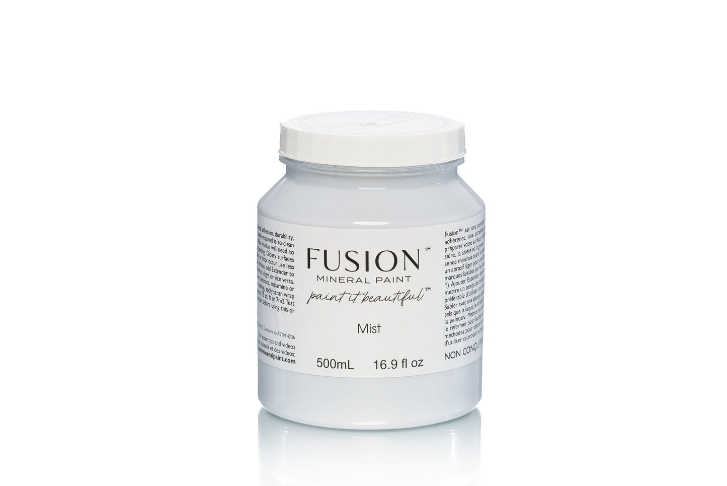 Mist Fusion Mineral Paint, Grey-white Paint Color| 500ml Pint Size