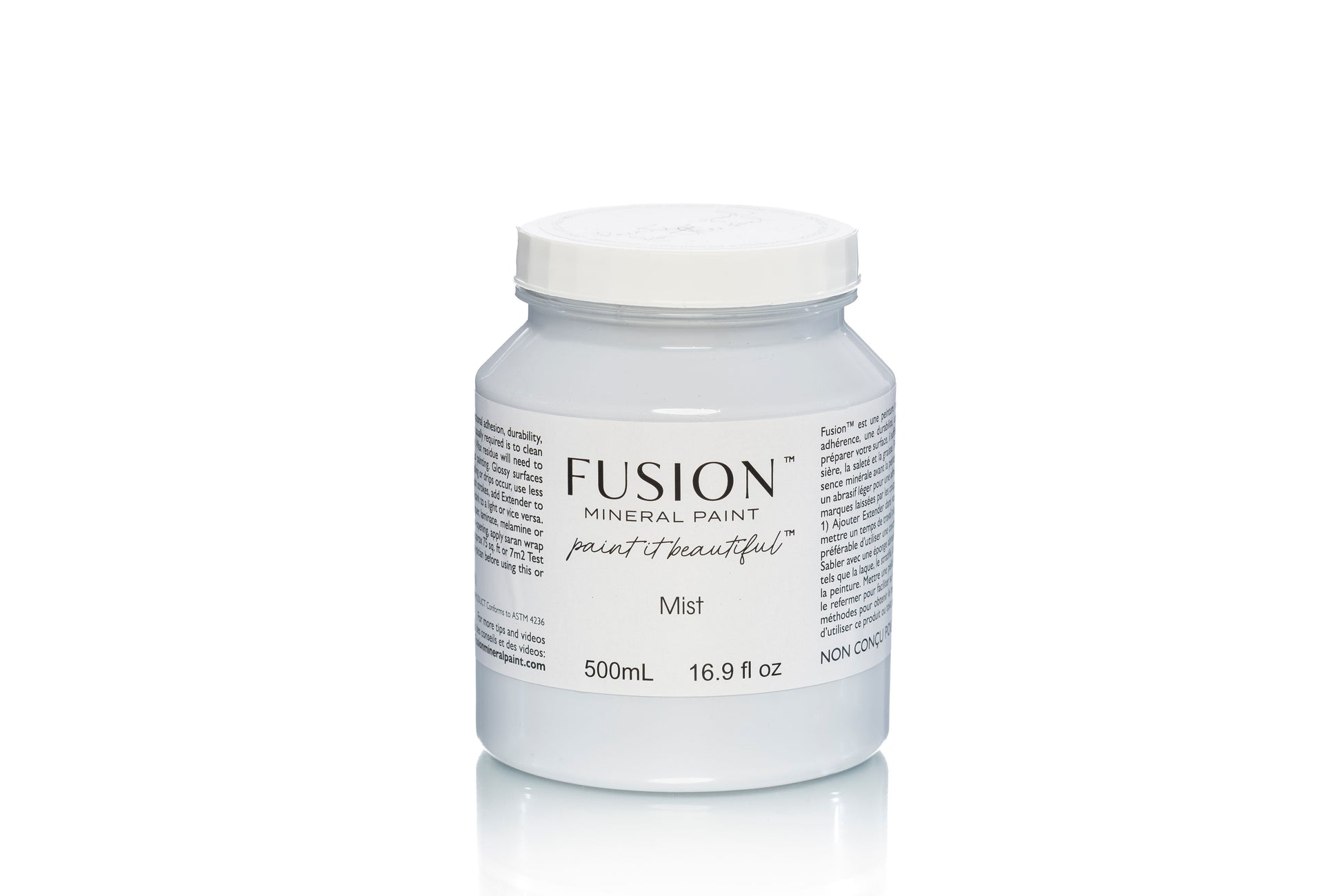 Mist Fusion Mineral Paint, Grey-white Paint Color| 500ml Pint Size