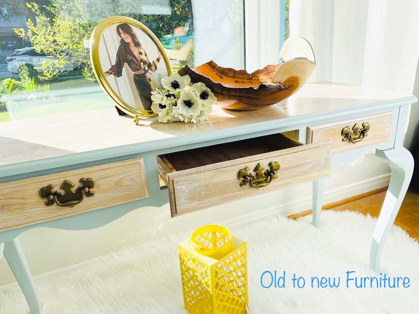 Refinished Beach Inspired Entry, Hallway Table