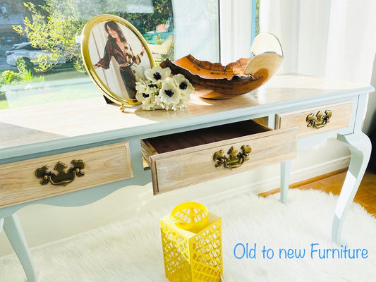 Refinished Beach Inspired Entry, Hallway Table