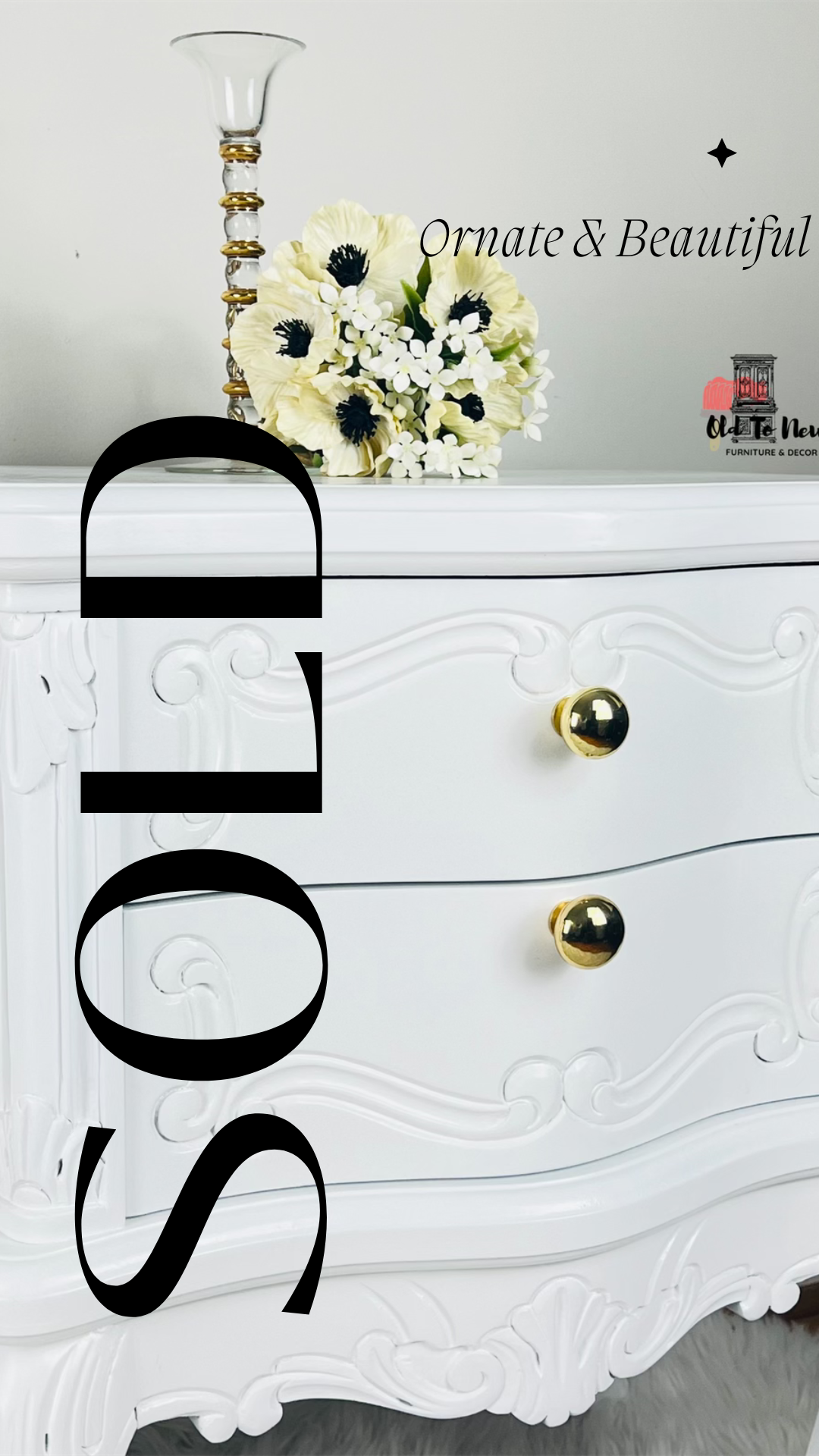 Ornate Bedside Tables; Old to New Furniture & Decor