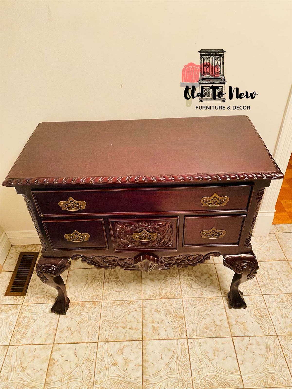 Stunning Antique Wood Furniture Available for Purchase; Choose Paint Color and Customize This Compact Sideboard Entryway Storage Unit.