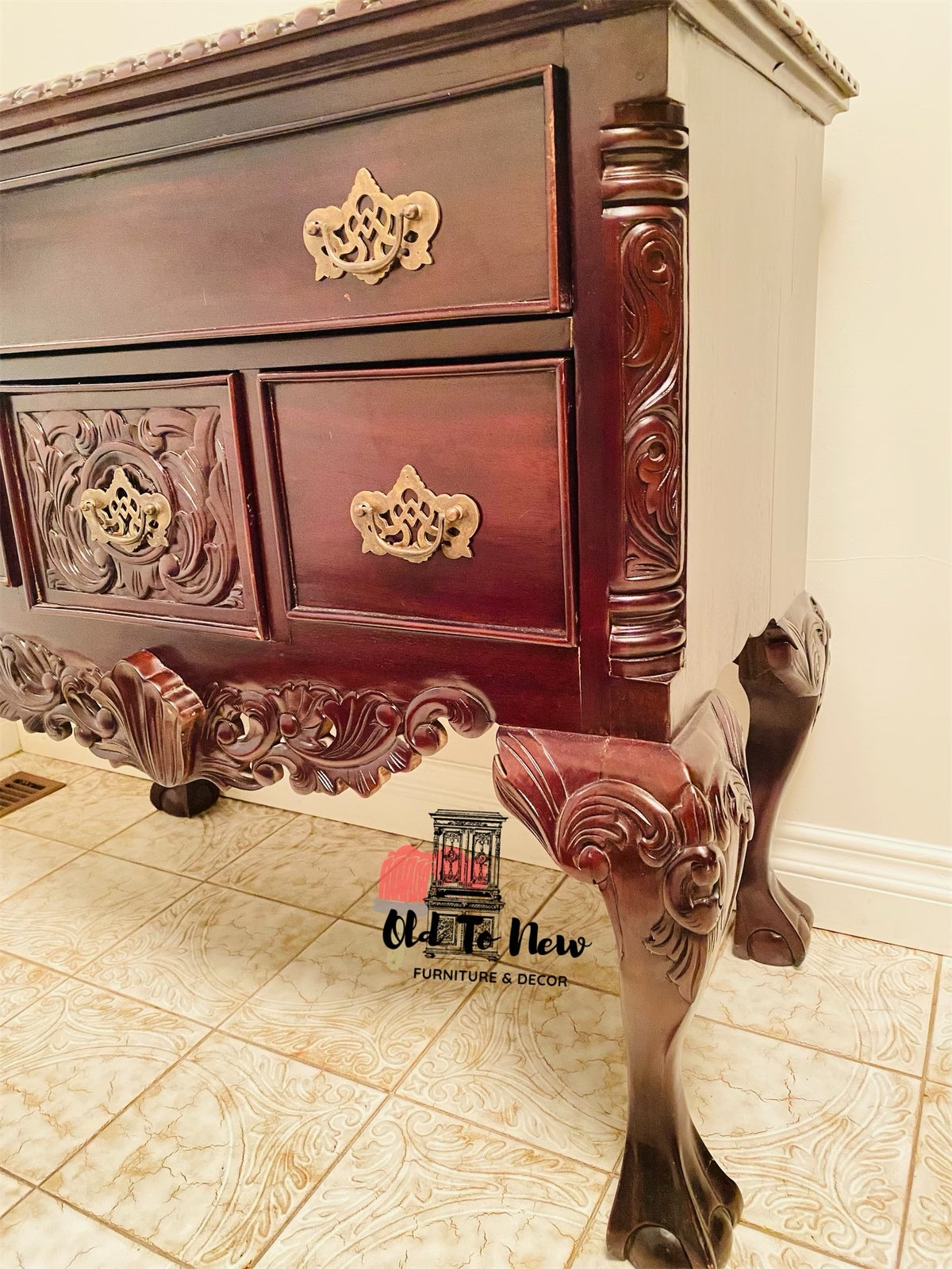 Stunning Antique Wood Furniture Available for Purchase; Choose Paint Color and Customize This Compact Sideboard Entryway Storage Unit.