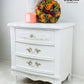 2 Drawer Night Stand Painted with Old White From Annie Sloan