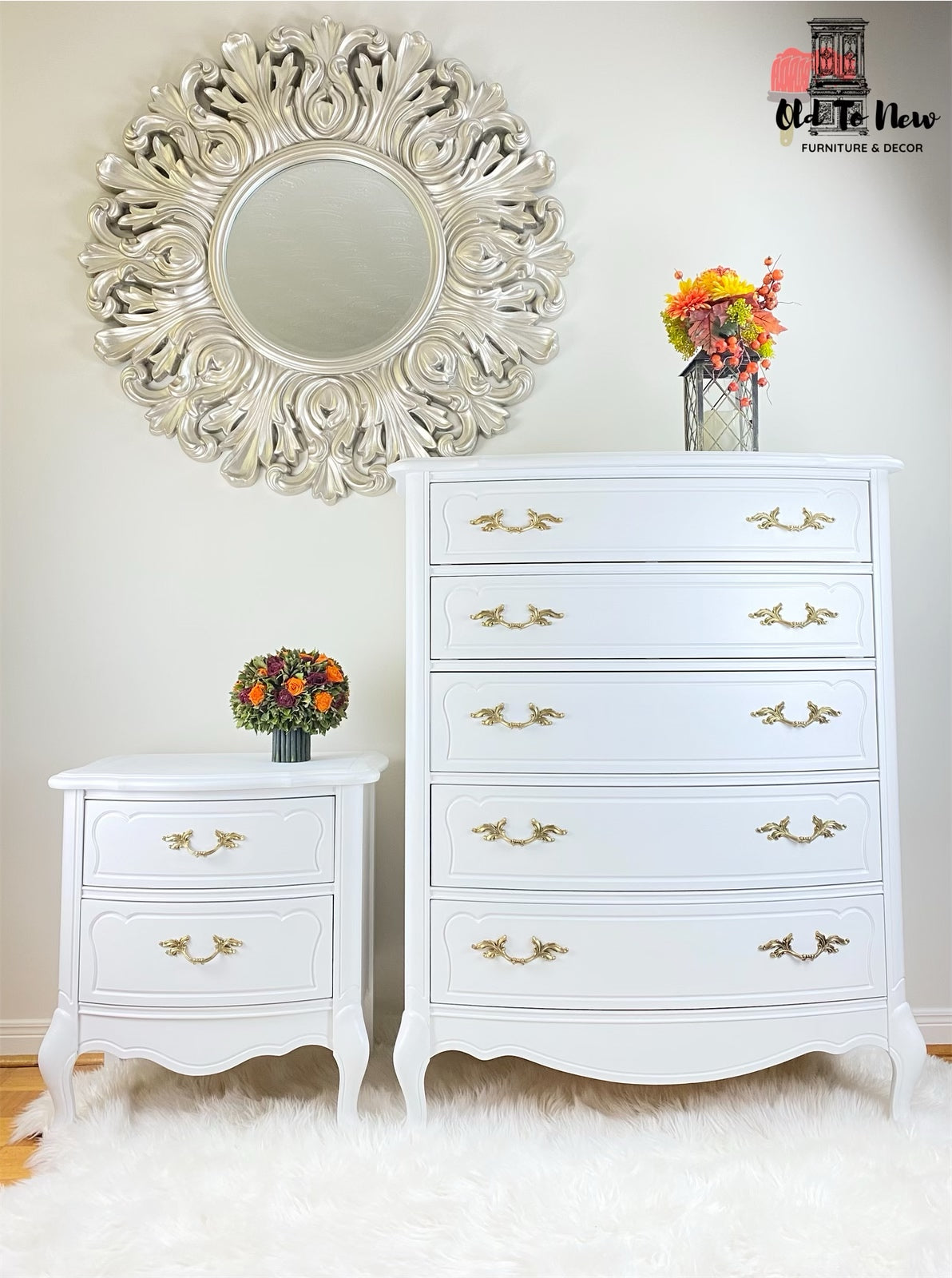 French Provincial Tall Dresser Armoire Painted With Victorian Lace from Fusion Mineral Paint , Toronto Furniture, Antique Furniture Toronto