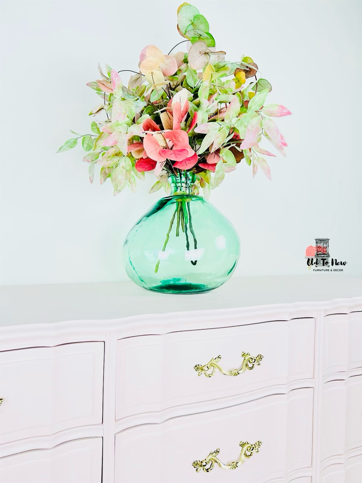 Gorgeous 9 Drawer Malcolm Dresser Painted Delicate Pink With Fusion Mineral Paint