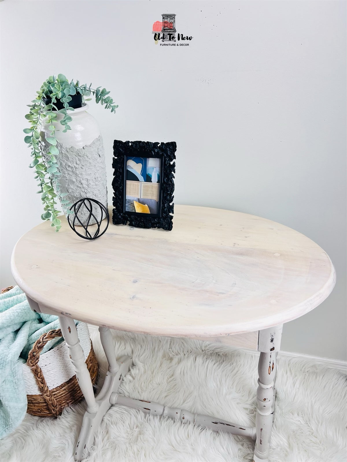 Single Drawer Antique Modern Farmhouse Accent Table Painted With Annie Sloan Chalk Paint