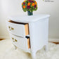 French Provincial end table, night stand painted white with Victorian Lace From Fusion Mineral Paint