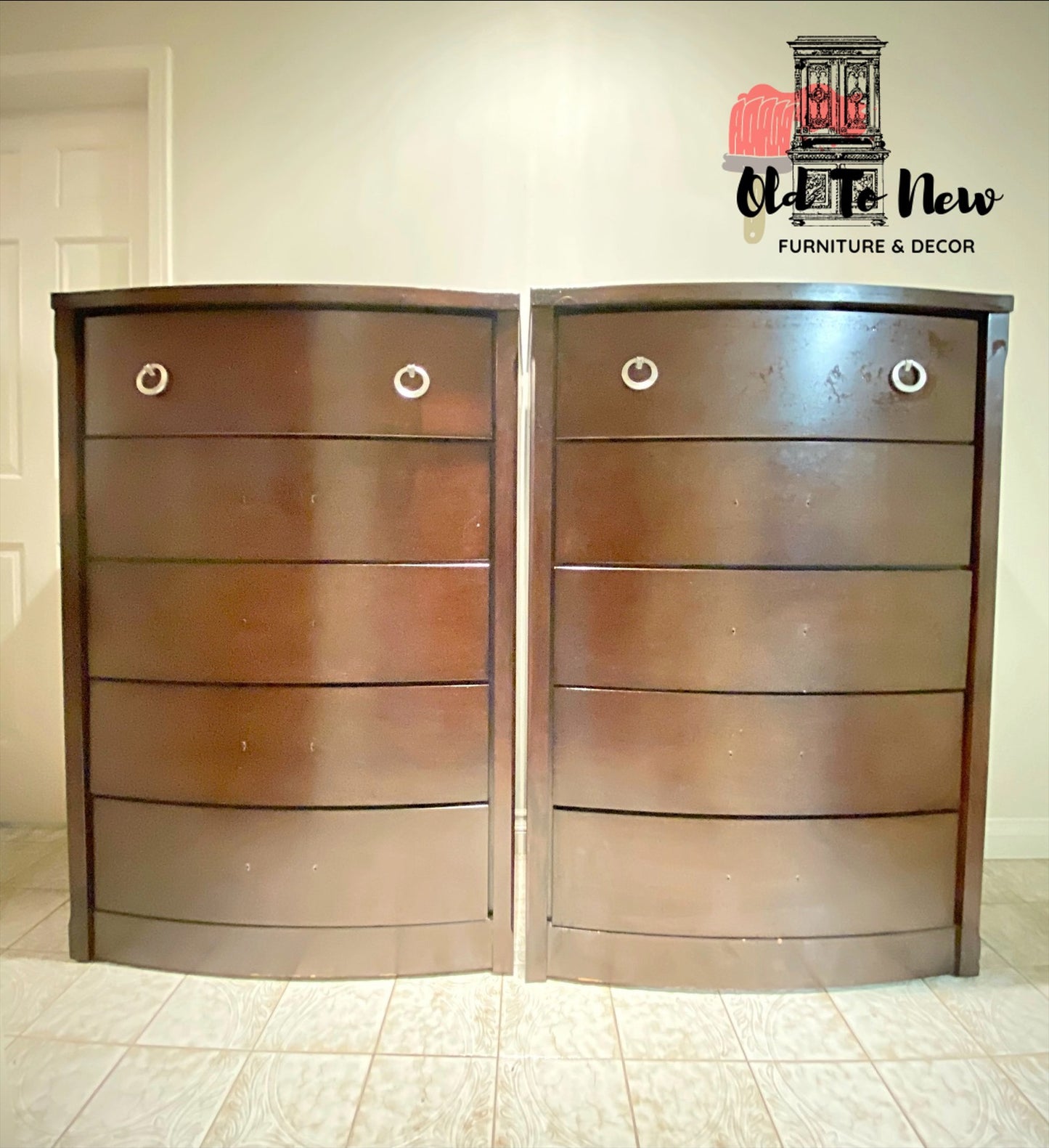 Unpainted Furniture Before Painted White with Victorian Lace Using Fusion Mineral Paint