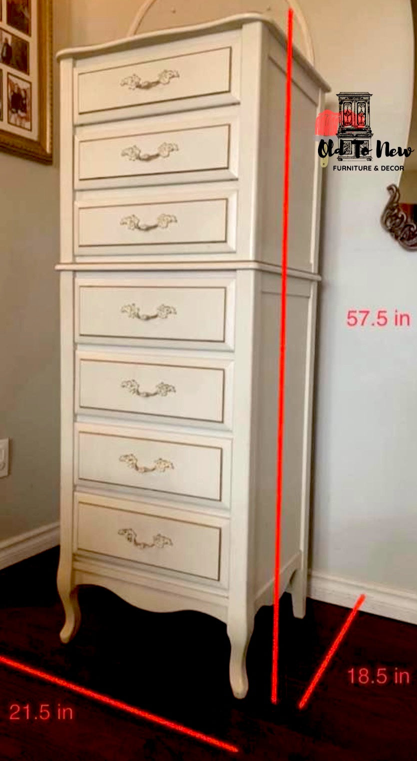 Exquisite Baronet French Provincial Lingerie Armoire Now Available; Choose Paint Color and Customize This Lingerie Chest.