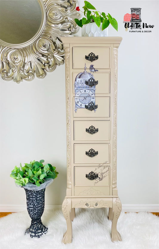 Antique 6 Drawer Lingerie Dresser Painted with Algonquin from Fusion Mineral Paint