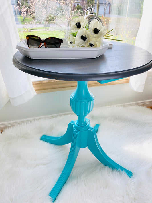 Classy Aqua Blue Accent Table