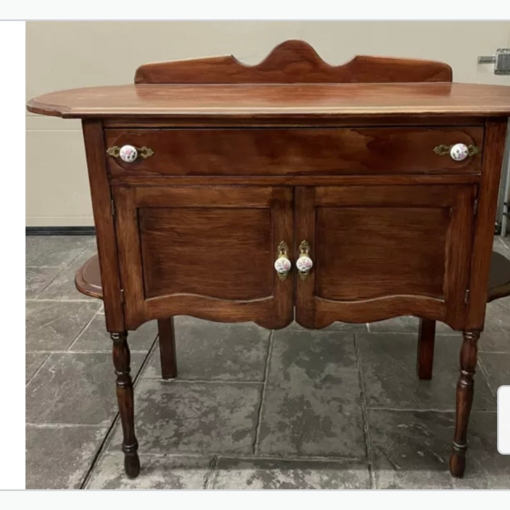 Antique Sideboard Painted Tiffany Blue with Provence From Annie Sloan