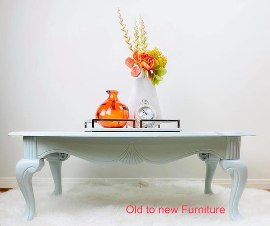 Vintage Antique Coffee Table Painted With Fusion Mineral Paint