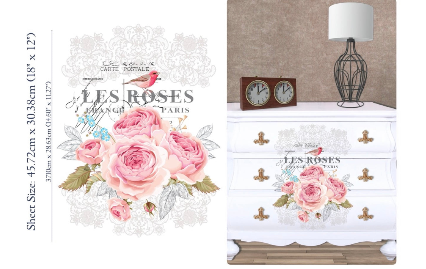 Hokus Pokus Transfer - Les Roses Decor Transfer