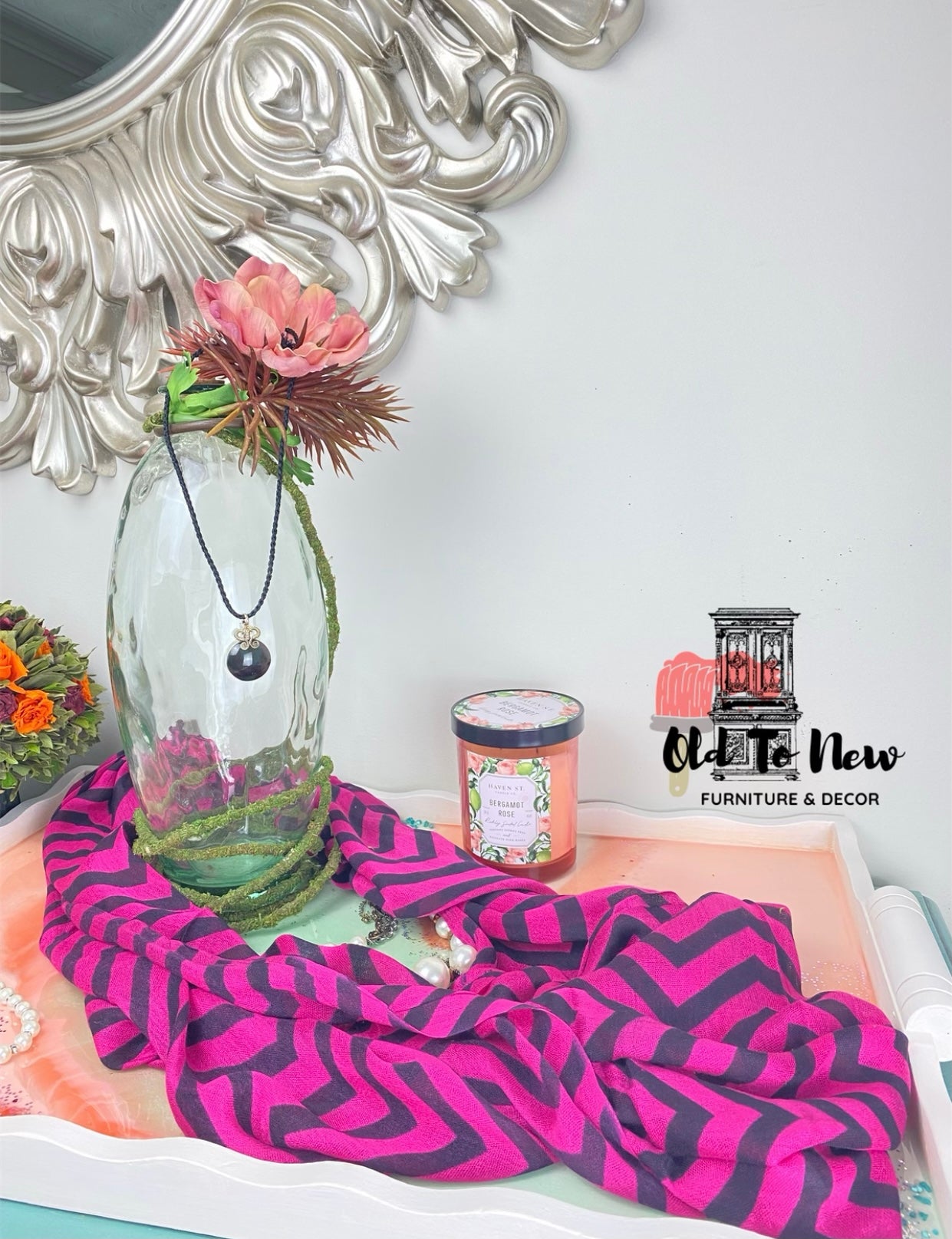 Chevron Scarf; Zigzag Pink and Black Infinity Scarf; Just In Time For Fall & Winter