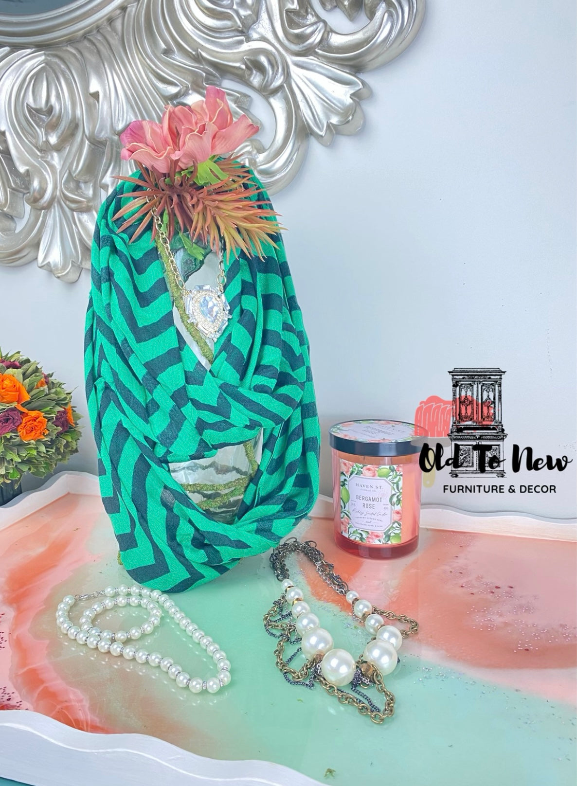 Women's Wrap Scarf Chevron Print