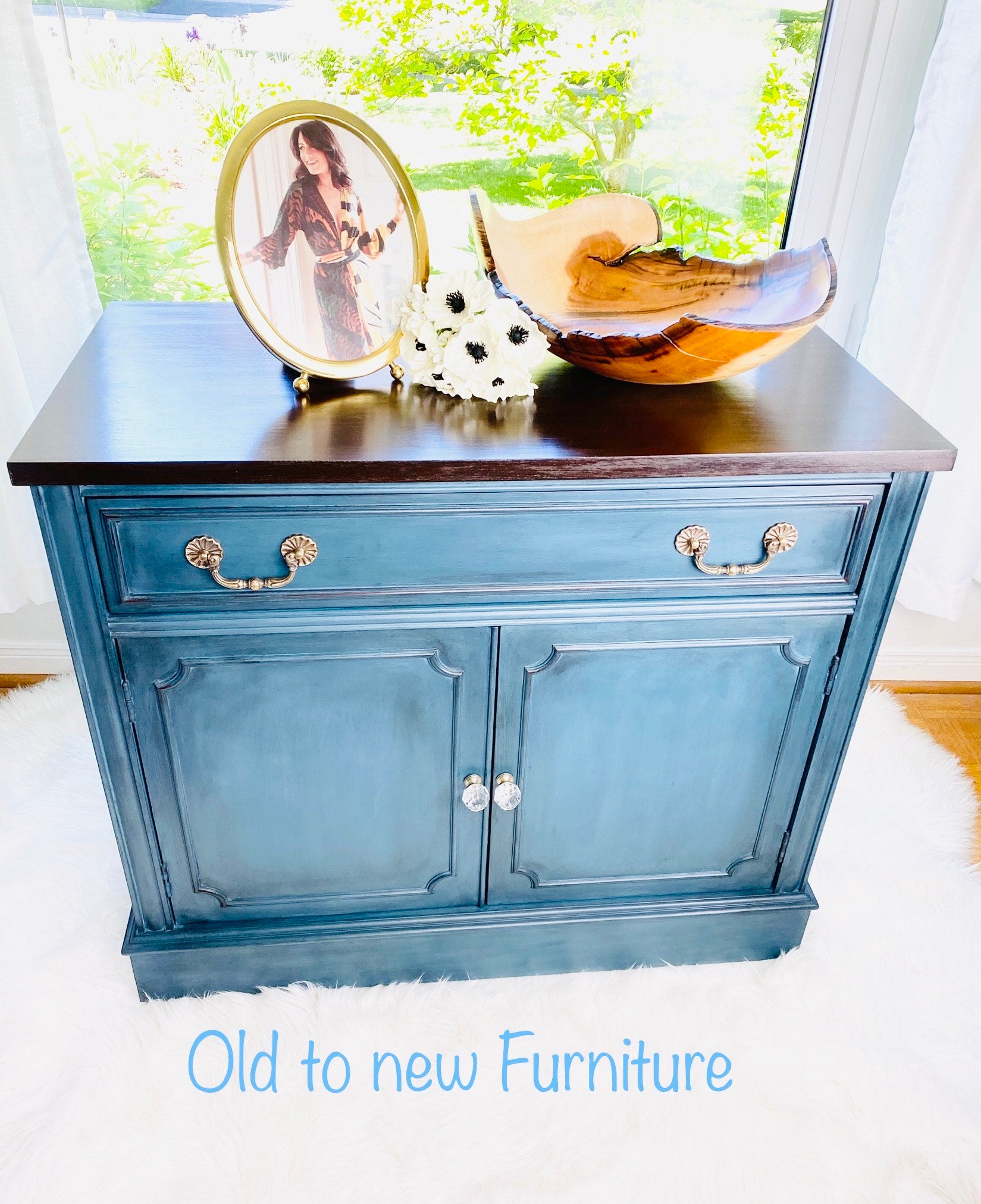 Gorgeous Antique Sideboard Chalk Painted Blue