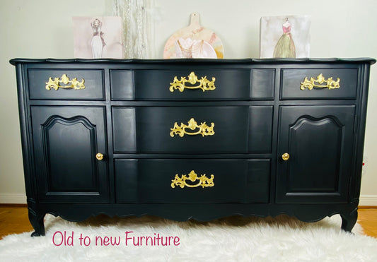 Refinished Large French Provincial Sideboard