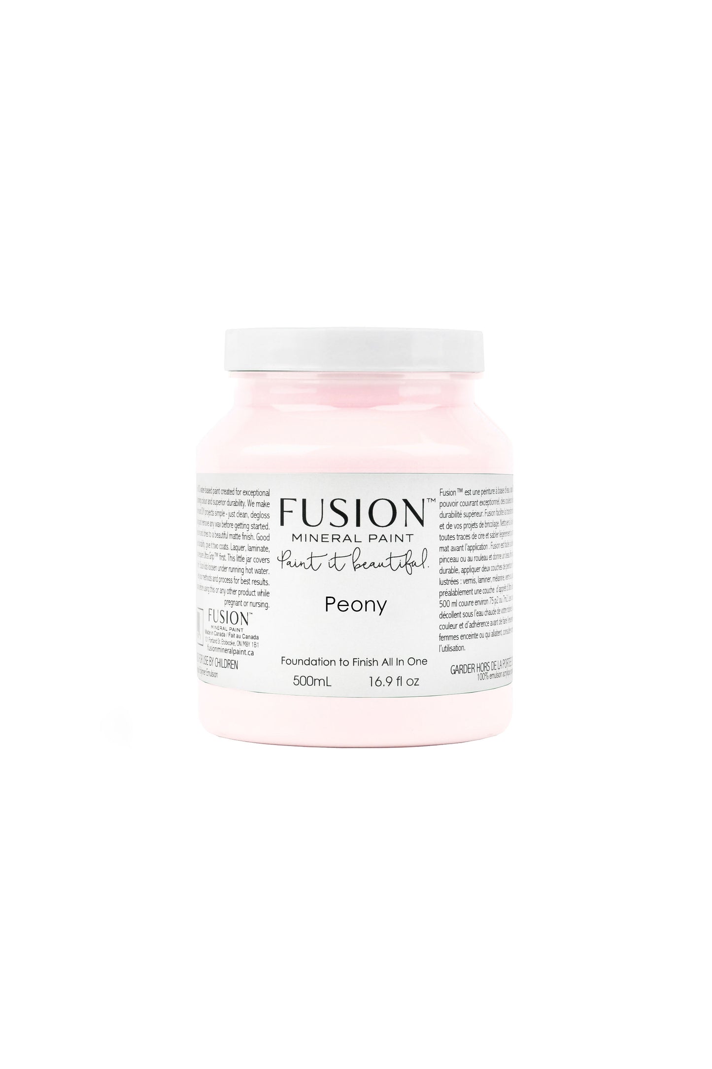 Peony Fusion Mineral Paint, Blush Pink Paint Color| 500ml Pint Size