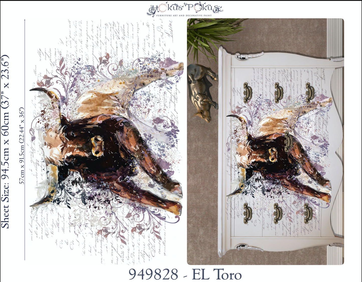 Hokus Pokus Transfer - EL Toro – Large 1 Piece