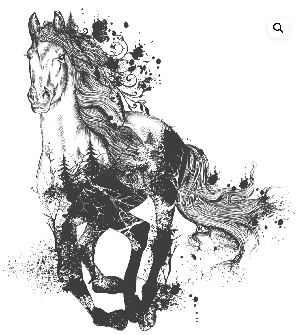 Hokus Pokus Image Transfer | Majestic Horse Charcoal