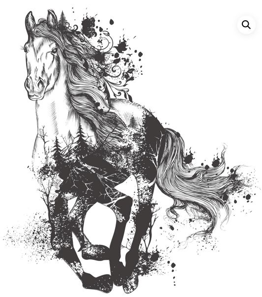 Hokus Pokus Image Transfer | Majestic Horse Charcoal