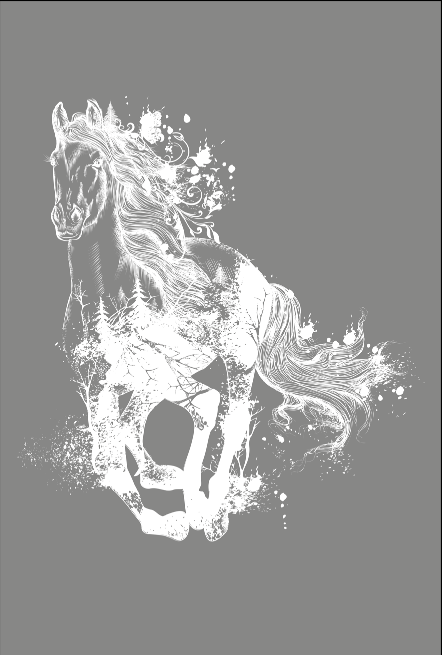 Horse Image For DIY & Furniture Products | Majestic Horse White